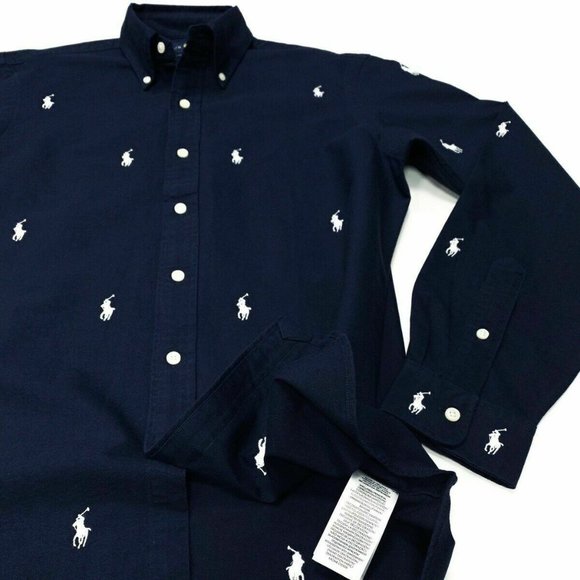 Polo Ralph Lauren Logo Horse Button Down Shirt - Picture 5 of 6